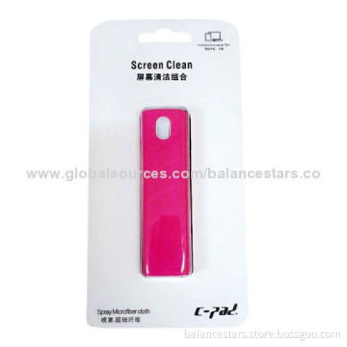 Three Colors Screen Cleaners for iPhone and iPad, Spray and Microfiber Cloth